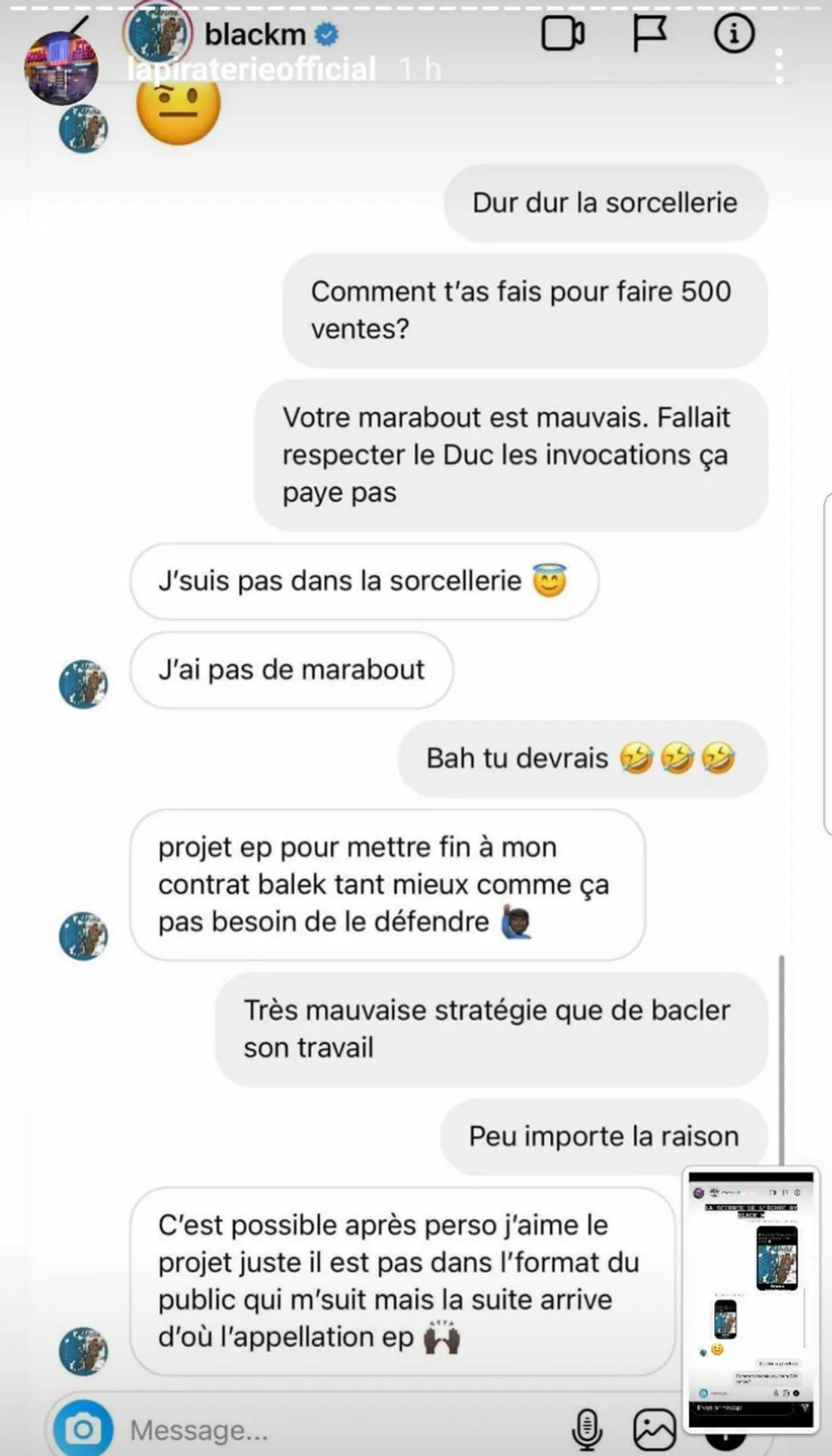 Capture d'écran IG